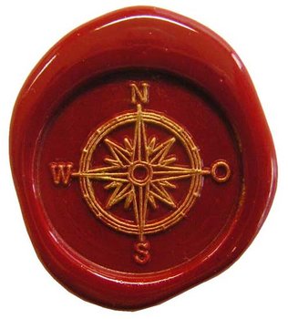 Siegelstempel Petschaft Kompass 24 mm