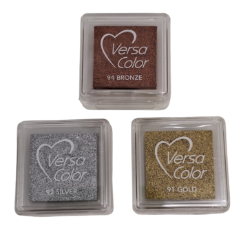 Stempelkissen -VersaColor-, 3er Set, Gold, Silber, Bronze