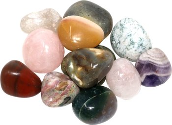 Edelstein Trommelsteine im Nature Mix, 500 g, große Steine 3-4,5 cm / 10-15 Steine