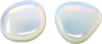 2 Stück Opalglas Taschenstein, 3 bis 5 cm
