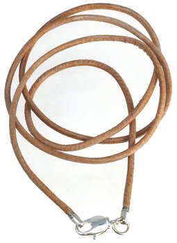 Lederband mit Verschluss, natur 1 Stück - Stärke 1,5 mm, Länge 50 cm