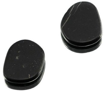 2 Stück Schungit schwarz Taschenstein, 4 cm