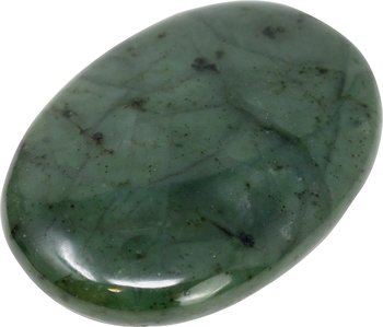 Edelstein Nephrit Seifenstein, 1 Stück, 7 cm, dunkelgrün