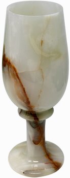 Weinglas / Kelch aus Onyx Marmor, 20 cm Naturstein