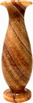 Vase Tulpe aus Onyx Marmor, 20 cm, rötlich ca. 1000g