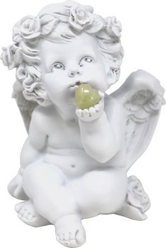 Süßer Engel mit Edelsteinherz China Jade, 16 cm